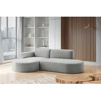 Kaiser möbel Modernes L-förmiges Designer-Ecksofa Modena Falten Grau Links