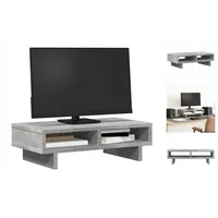 VidaXL Monitorständer Betongrau 50x27x15 cm Holzwerkstoff