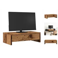 VidaXL Monitorständer mit Schubladen Altholz-Optik 50x27x15 cm