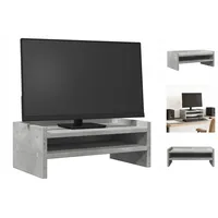 VidaXL Monitorständer Betongrau 42x24x16 cm Holzwerkstoff