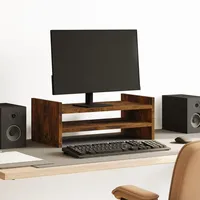 VidaXL Monitorständer Räuchereiche 50x27x20 cm Holzwerkstoff