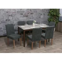 Mendler 2er-Set Esszimmerstuhl Littau, Stuhl Küchenstuhl Hochlehner, Stoff/Textil Chenille