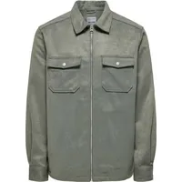 Only & Sons Hemdjacke in Grün - L