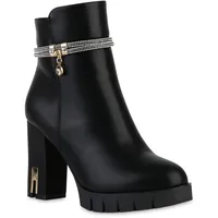 VAN HILL Klassische Stiefeletten in Schwarz PU