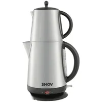 SHOV elektrischer Edelstahlteekocher Vol:1,7L, TeeVol:1L, Dual-Heizelementsystem