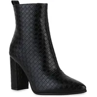 VAN HILL Klassische Stiefeletten in Schwarz Muster