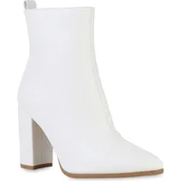 VAN HILL Damen Klassische Stiefeletten in Weiss Muster