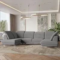 Masseno Ecksofa TERAMO mit Schlaffunktion U-Form, Sofa mit Bettkasten,