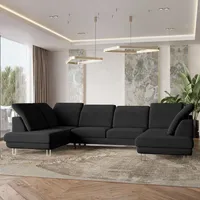 Masseno Ecksofa TERAMO mit Schlaffunktion U-Form, Sofa mit Bettkasten,