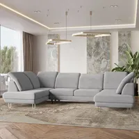 Masseno Ecksofa TERAMO mit Schlaffunktion U-Form, Sofa mit Bettkasten,