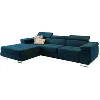 Masseno Ecksofa mit Schlaffunktion Elma ¦ blau ¦ Maße
