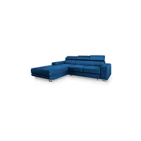Masseno Ecksofa mit Schlaffunktion Noto ¦ blau ¦ Maße