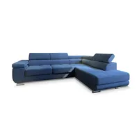 Masseno Ecksofa mit Schlaffunktion Apiro ¦ blau ¦ Maße