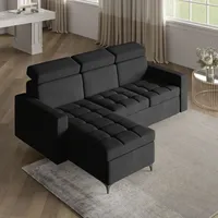 Masseno Ecksofa KAME mit Schlaffunktion L-Form, Sofa mit Bettkasten,