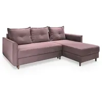 Masseno Ecksofa mit Schlaffunktion Pisan ¦ rosa/pink ¦ Maße