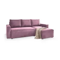 Masseno Ecksofa mit Schlaffunktion SILES - lila/violett ¦ Maße