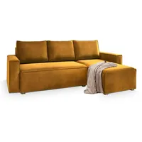 Masseno Ecksofa mit Schlaffunktion L-Form, Sofa mit Bettkasten, Wohnzimmersofa,