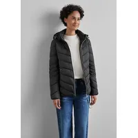 STREET ONE Damen A201969 Kurze Steppjacke, Black, 38