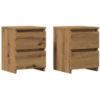 VidaXL Nachttische 2 Stk. Artisan-Eiche 30x30x40 cm Holzwerkstoff
