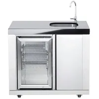 ALLGRILL Modul 11 - Waschbecken-/Kühlschrankkombi (Becken rechts)