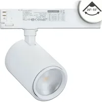 ISOLED 3-Phasen Schienen-Strahler fokussierbar, 42W, 20°-70°, weiß matt, 4000K,