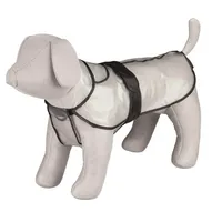 Trixie Regenmantel Tarbes S: 34 cm transparent/black piping
