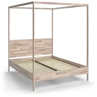 VitaliSpa Himmelbett Lotti, 160x200, Naturholz - Naturbelassen