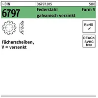 Industrial Quality Supplies DIN 6797 Zahnscheiben Federstahl V 13
