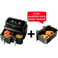 Hanseatic Heißluftfritteuse »HAF212600D 39156050 2in1«, 2600 W, XXL-Volumen 9L