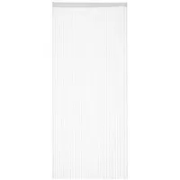 Relaxdays 5 x Fadenvorhang weiß 90x245 cm Weiß