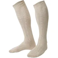 Dressforfun 900642 Unisex Kniestrümpfe Weiß, Lange, Einfarbige Trachtensocken -Diverse