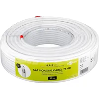 Goobay Koaxialkabel 49759, 50 m, weiß, 5 mm, CCS,