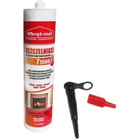 Klimas Dichtmasse 1500°C 310ml Hitzebeständige Temperaturbeständigkeit Silikon Ofenrohr, Backofen