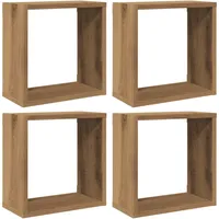 VidaXL Würfel-Wandregale 4 Stk. Artisan-Eiche 30x15x30 Holzwerkstoff