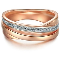 Trilani Ring aus Sterling Silber in Roségold mit Zirkonia