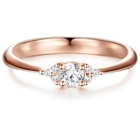 Trilani Ring Sterling Silber Zirkonia in Roségold 61 Damen