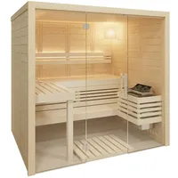 InfraWorld Solido Glas 167 - 40 mm Massivholzsauna inkl.