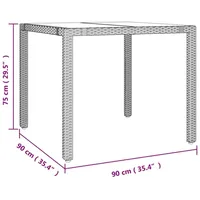 VidaXL 5-tlg. Garten-Essgruppe mit Kissen Schwarz Poly Rattan