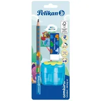 Pelikan Combino Schreiblern- Bleistift-Set B blau mit Tiermotiv, 1