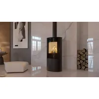 Hitze Stalko Hitze Kaminofen ELLISSE S Brennkammer weiss Bauart1