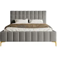 Selsey Polsterbett mit Bettkasten ¦ grau ¦ Maße (cm):