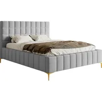 Selsey Polsterbett mit Bettkasten ¦ grau ¦ Maße cm