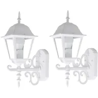 ETC Shop 2er Set LED Wand Leuchten Fassaden ALU
