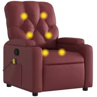 VidaXL Massagesessel Weinrot Kunstleder