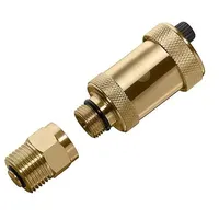 Lechar Automatischer Schnellentlüfter 3/8" mit Absperrventil, Messingoberfläche
