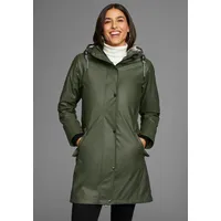 POLARINO Regenjacke mit Kapuze, 2-Wege-Reißverschluss Gr. 36, Khaki, ,