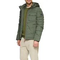 S.Oliver - Gesteppte Jacke mit abnehmbarer Kapuze, Herren, Grün,