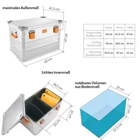 AluBox Campingbox 78 Liter 62 x 41,5 x 41