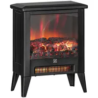 Homcom Elektrokamin Elektrischer Kamin mit Heizung, LED-Flammeneffekt, 1800 W