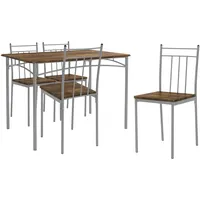 ML-Design Esstisch mit 4 Stühlen, Vintage, Essgruppe Set 5-tlg